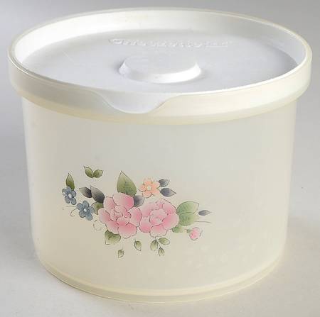 Tea Rose 4" Plastic Storage Jar & Lid