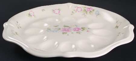 Tea Rose Deviled Egg Plate by Pfaltzgraff