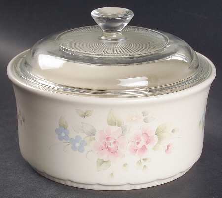 Tea Rose 1 Quart Round Covered Baker by Pfaltzgraff