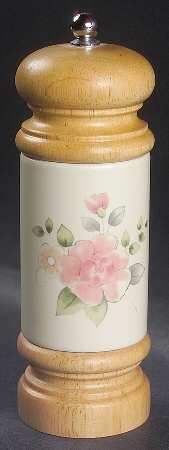 Tea Rose Wood Accent Pepper Mill by Pfaltzgraff