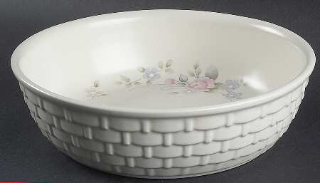 Tea Rose 8" Wicker Bowl by Pfaltzgraff