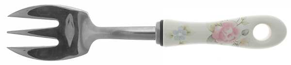 Tea Rose Salad Serving Fork with Stainless Prongs
