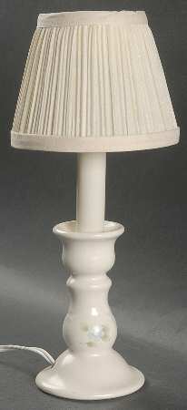 Tea Rose Electric Candlestick Lamp & Shade