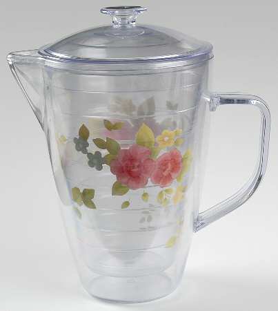Tea Rose 60 Oz Insulated Pitcher with Lid