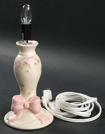 Tea Rose Electric Buffet Lamp No Shade