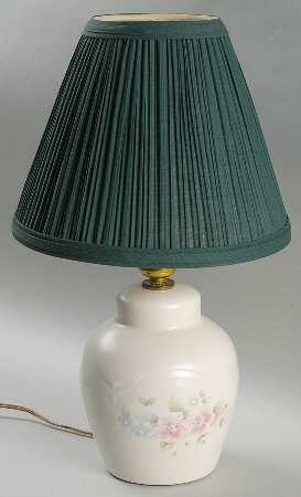 Tea Rose 13" Electric Lamp & Shade