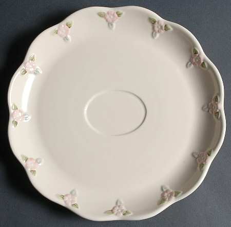 Tea Rose Cracker Plate for (3 Pc) Cracker &Dip Embossed Set