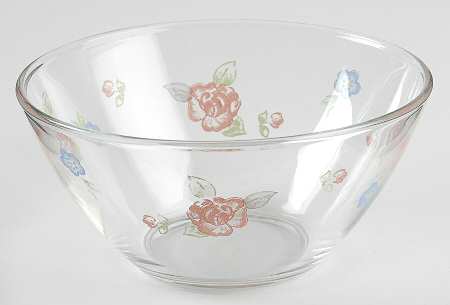 Tea Rose Glassware Individual Salad Bowl