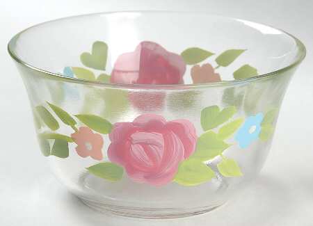Tea Rose Individual Glassware Dessert Bowl