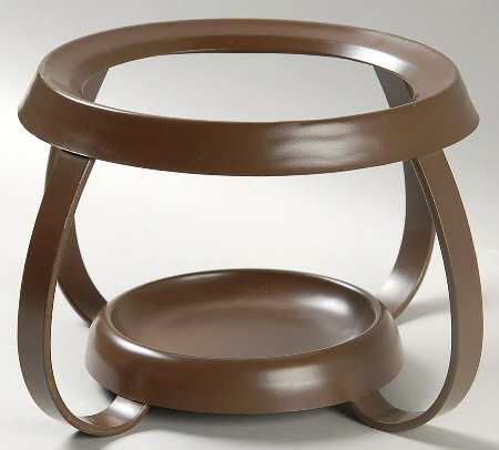 Tea Rose Metal Fondue-Warmer Stand