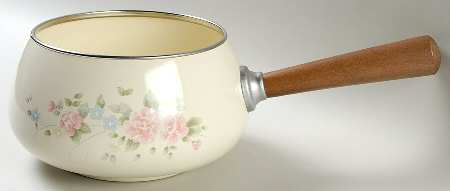 Tea Rose Metal Fondue-No Lid