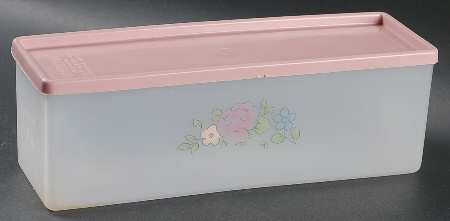 Tea Rose 9" Rectangular Freezer Container