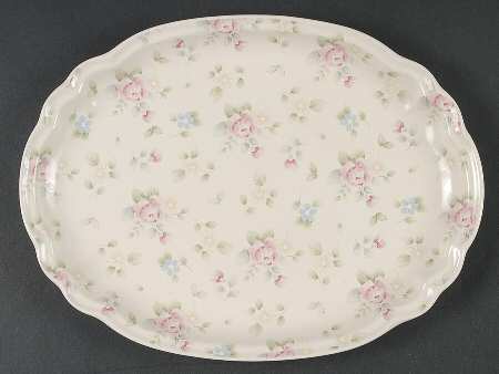 Tea Rose 11" 20th Anniversary Oval Platter