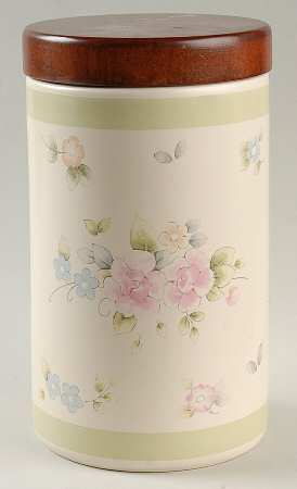 Tea Rose 7" Storage Jar & Lid by Pfaltzgraff