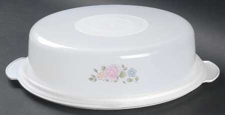Tea Rose Plastic Pie Plate with Dome