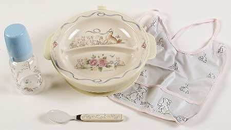 Tea Rose (4 Piece) Infant Feeding Set