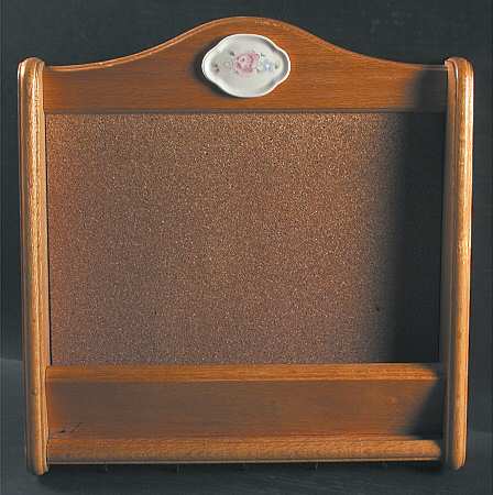 Tea Rose Cork & Wood Bulletin Board