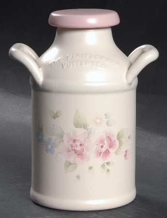 Tea Rose Canister/Milk Pail & Lid