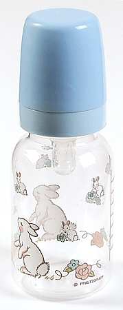 Tea Rose Plastic Baby Bottle with Cover