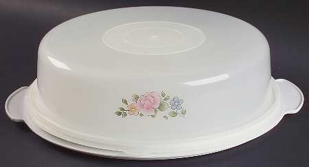 Tea Rose Plastic Cake Server & Lid