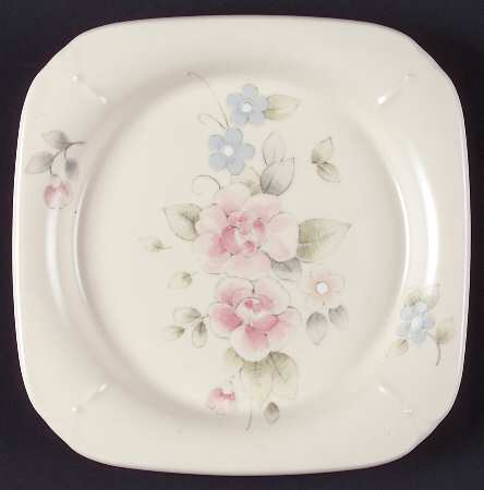 Tea Rose Square Candle Plate