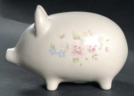 Tea Rose Piggy Bank