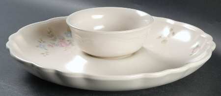 Tea Rose (2 Piece) Chip & Dip Set by Pfaltzgraff