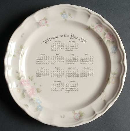 Tea Rose Calendar Plate