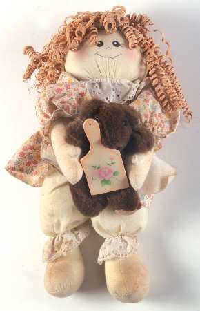 Tea Rose Raffia Doll