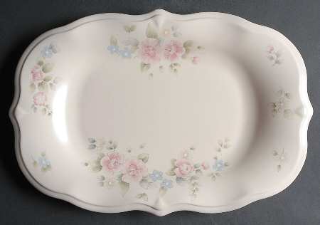 Tea Rose Sculpted Bread Tray by Pfaltzgraff