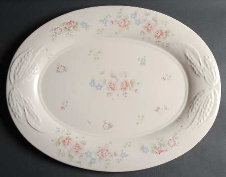 Tea Rose 18" Oval Serving Platter by Pfaltzgraff