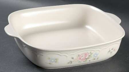 Tea Rose 10" Square Baker by Pfaltzgraff