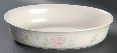 Tea Rose 10" Oval Baker