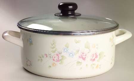 Tea Rose 5 Qtt Metal Dutch Oven & Lid