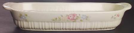 Tea Rose Cracker Server-Boat by Pfaltzgraff