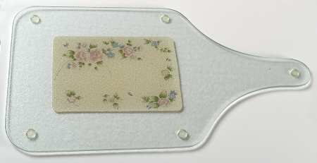 Tea Rose Rectangular Glassware Cutting Board