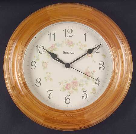 Tea Rose Hanging Wall Clock