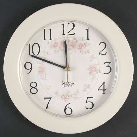 Tea Rose Melamine Battery Operated Clock Plate