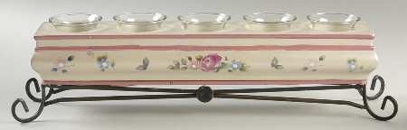 Tea Rose Five Light Linear Centerpiece