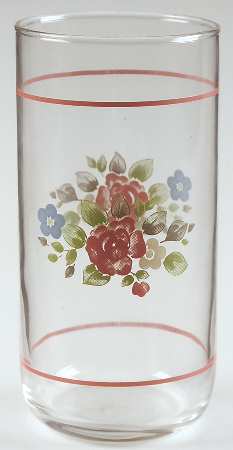Tea Rose 14 Oz Glassware Cooler by Pfaltzgraff