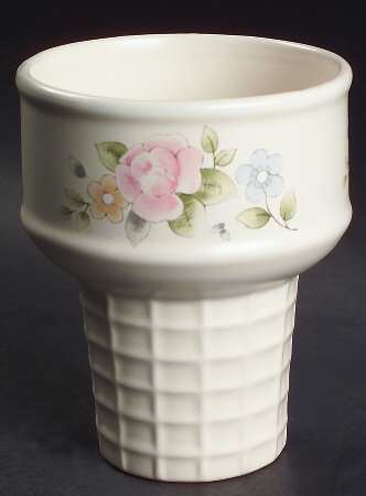 Tea Rose Ice Cream Cone Shaped Dish