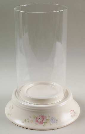 Tea Rose Hurricane Lamp/Centerpiece & Globe