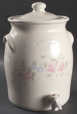 Tea Rose Beverage Crock & Lid by Pfaltzgraff