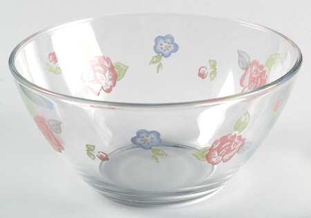 Tea Rose Glassware Fruit Bowl by Pfaltzgraff