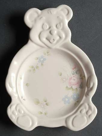 Tea Rose Teddy Bear Plate