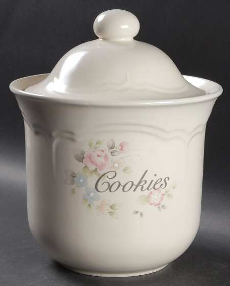 Tea Rose Cookie Jar & Lid