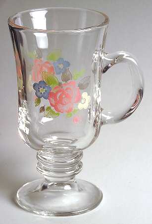 Tea Rose Glassware Irish Coffee