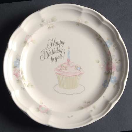 Tea Rose Happy Birthday Plate
