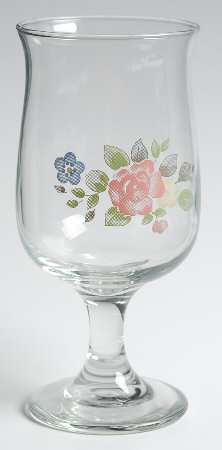 Tea Rose 10 Oz Glassware Goblet by Pfaltzgraff