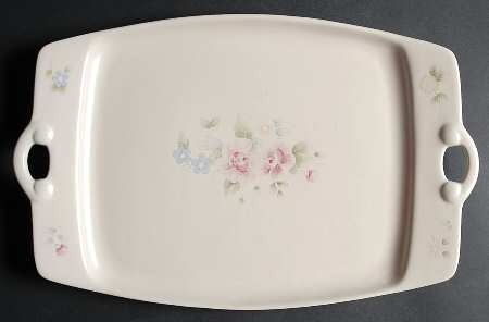 Tea Rose 14" Rectangular Serving Platter by Pfaltzgraff